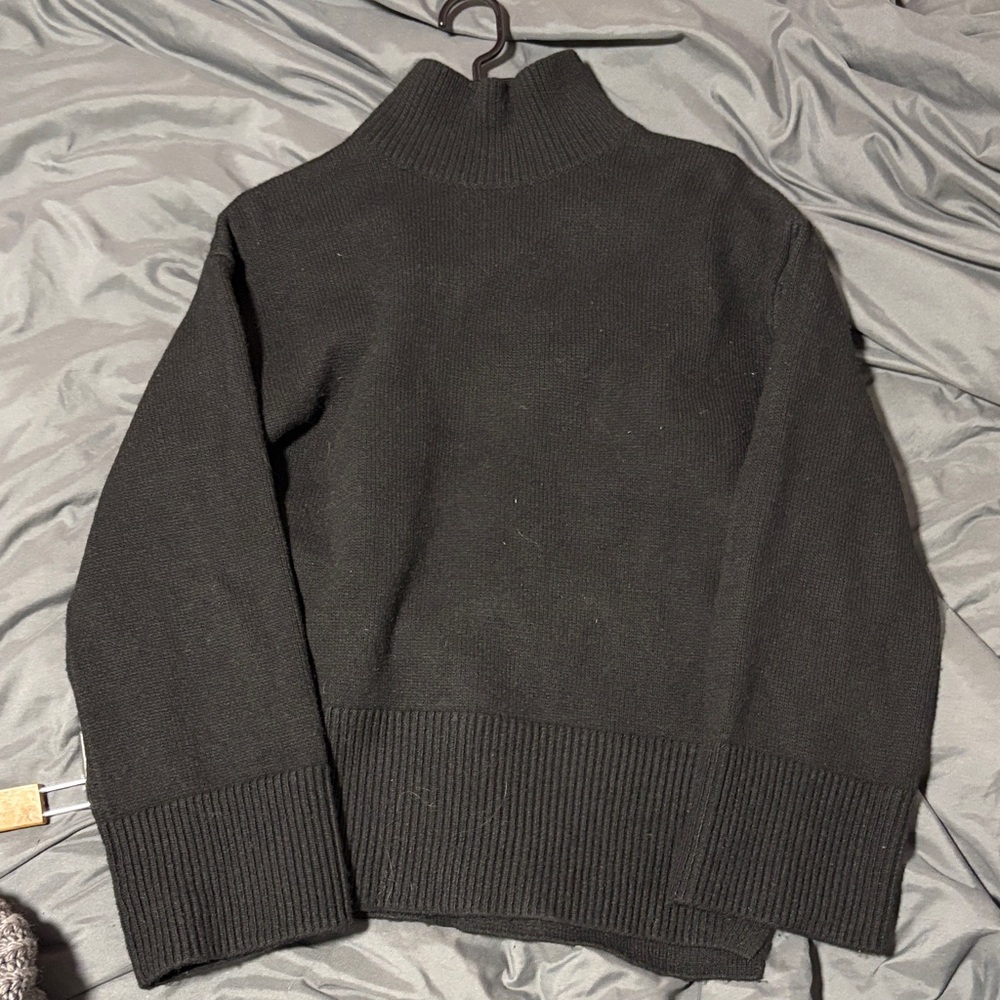 Women Black Turtleneck Sweater